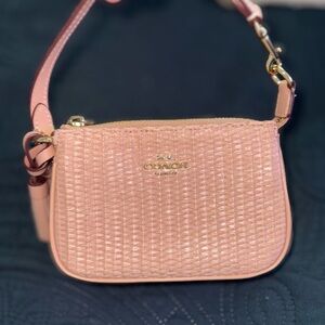 Coach Pink Mini Bag with Gold Accents